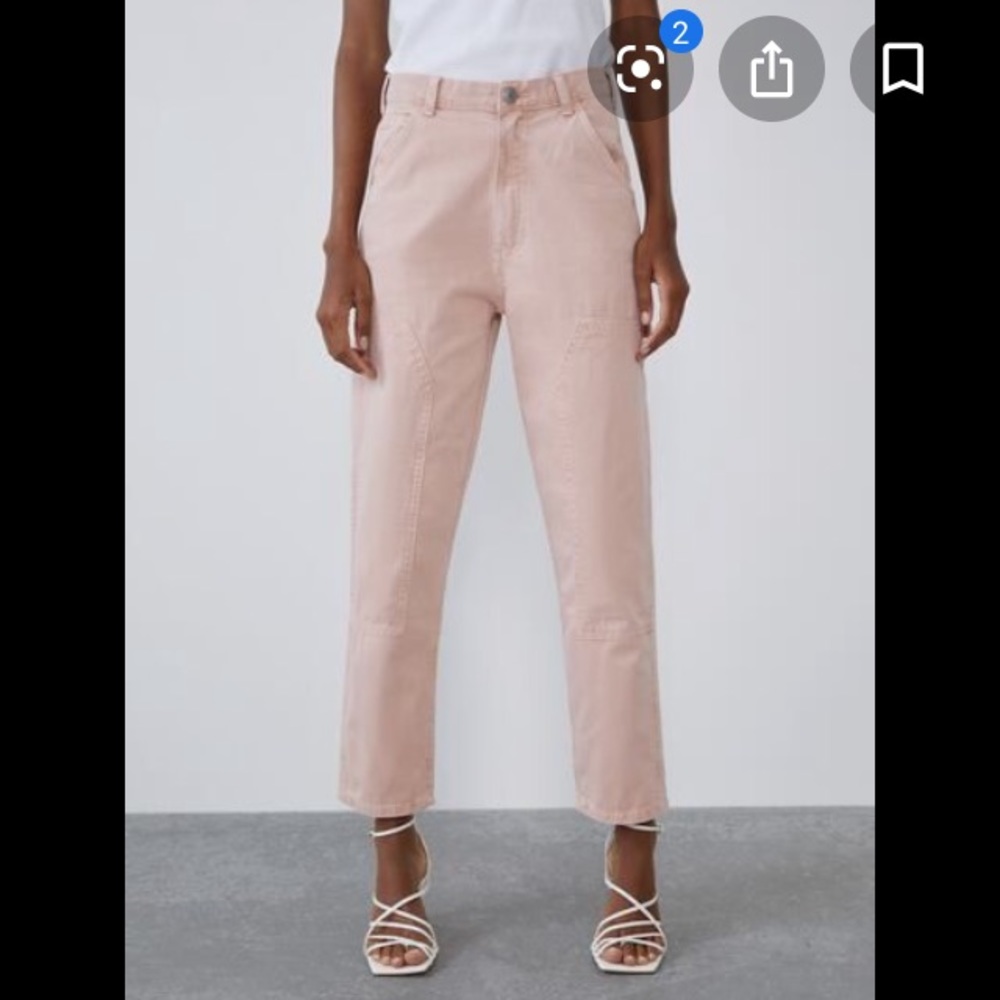 Zara pink cargo pants